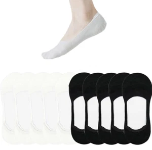 1 Page Cotton Non-slip flat boat line 10 pair package, men's and women's no-show - Picture 1 of 6