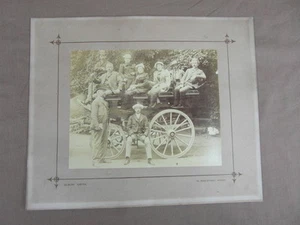 ANTIQUE PHOTO PLOUGH HORSE COACH family JERSEY ISLAND 1900 - Picture 1 of 1