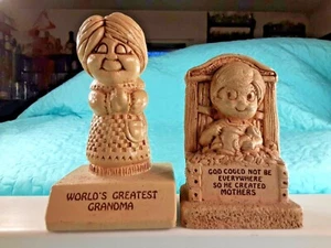 MOTHER and GRANDMOTHER 1970's Collectible Figurines 2 Vintage Trophies Vintage - Picture 1 of 12