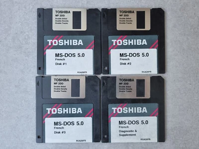 Original TOSHIBA MS-DOS 5.0 Disketten 3,5 - MF 2DD Retro Computer Vintage floppy - Bild 1 von 4