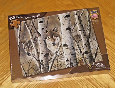 Arte David Wenzel - Lobo de visión fugaz - 550 piezas rompecabezas vida silvestre - sellado Foto 1 de 2