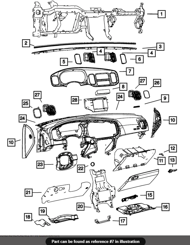 Cuadro de instrumentos Dodge Charger 17-23 bisel de fábrica Mopar nuevo fabricante original Foto 1 de 1