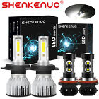 For Suzuki SX4 2007-2013 4x 9007 LED Headlight + H11 Fog Light Bulbs Kit White Suzuki SX4