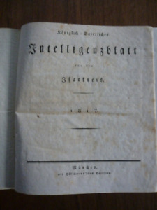 Königl. Bay. Intelligenzblatt für den Isarkreis. Jg 1817