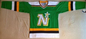 1989 Mike Modano Minnesota North Stars Retro Road Green Jersey - Picture 1 of 5