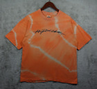 Vintage 90s Hypercolor T Shirt Size Large Orange Skate Made In USA Single Stitch
