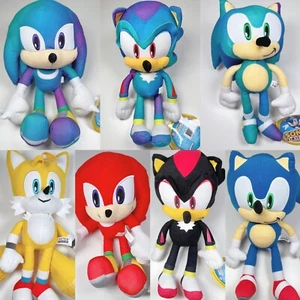 SONIC THE HEDGEHOG SEGA Licensed Plush SONIC TAILS KNUCKLES SHADOW 30cm BrandNew - Picture 1 of 10