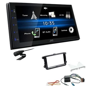 JVC 2 DIN Autoradio Bluetooth für Volkswagen VW Polo 2009-2014 piano black - Bild 1 von 5