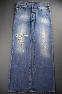 Para hombre Abercrombie and Fitch Jeans Baxter Delgadas Botas Bajas Envejecidas Talla 31x30 - Imagen 1 de 12