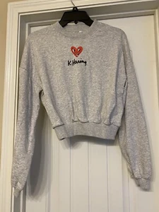 NWT H&M X K. Harring Girls Sweater Gray 16/18 - Picture 1 of 7
