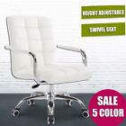 Home Office Chair Leather Computer Desk Chair Adjustable Swivel Chair With Arms