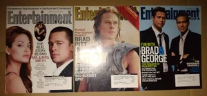 Lot of 3 Magazines - Entertainment Weekly - BRAD PITT - Clooney - Angelina Jolie - Picture 1 of 2