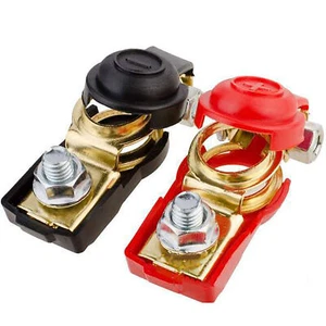 Car Universal Battery Terminal Connector Top Post Positive Negative Heavy Duty - Picture 1 of 12