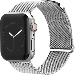 Cinturino Orologio 42/44mm Milanese Loop Band Acciaio Argento 14-18cm Polso tutte le serie Apple - Foto 1 di 10