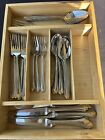 37 Pc Towle Stainless Copley Square Stainless Flatware Gold Accents