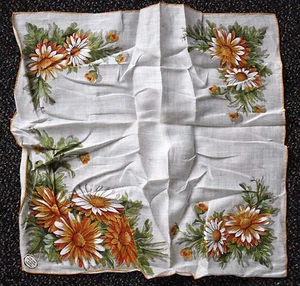 Vintage Hanky Hankie Handkerchief Floral Philippines Hand Rolled - Bild 1 von 9
