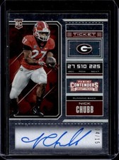 2018 Panini Contenders Draft Picks Nick Chubb #112 Rookie Autograph /15