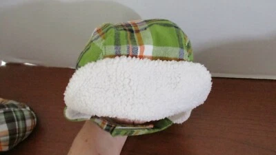 GYMBOREE~Green Plaid TRAPPER HAT w/ CHIN STRAP~Infant Boy 3-6 Month~NWOT - Image 1 of 3