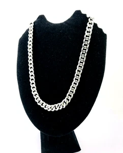 Heavy 925 Sterling Silver Curb Chain Necklace. 146 grams, 55 cm, 21.7" - Picture 1 of 11