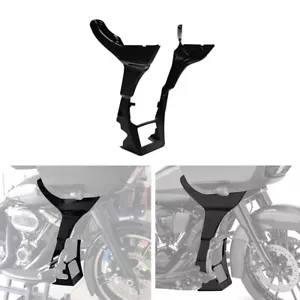 Vivid Black Side Fairings Chin Spoilers Fit For Harley Road Glide 2017-2024 2023 - Picture 1 of 10
