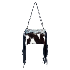 Myra Bag Ladies Mescalaro Western Leather & Hairon Crossbody Bag - Picture 1 of 2