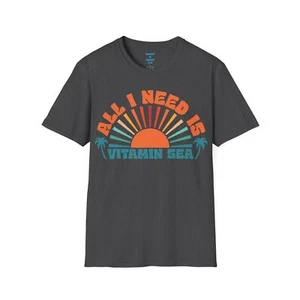 All I Need is Some Vitamin Sea T-Shirt | Beach Lover Tee | Summer Vibes Shirt - Picture 1 of 10