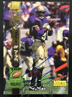 JOHN THIERRY 1994 Authentic Signature /7750 Rookies Auto #54 Alcorn St Rookie RC - Image 1 of 3