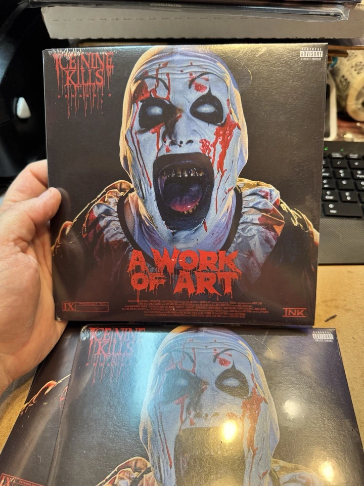 A Work of Art Glow In The Dark Green 7" Vinyl Ice Nine Kills Terrifier LE /300 - Image 1 of 3