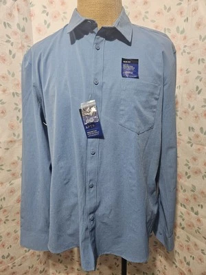 APT 9, CAMISA HOMBRE NUEVA AZUL POLI BL MANGA LARGA PREMIER FLEX PERFORMANCE, TALLA XXL Foto 1 de 4