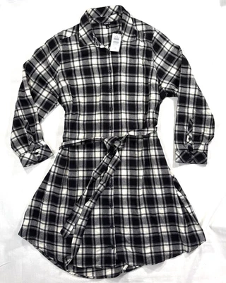 Vestido de franela tórrida 1X 14-16 a cuadros bebé muñeca manga larga lazo cintura abotonada Foto 1 de 4