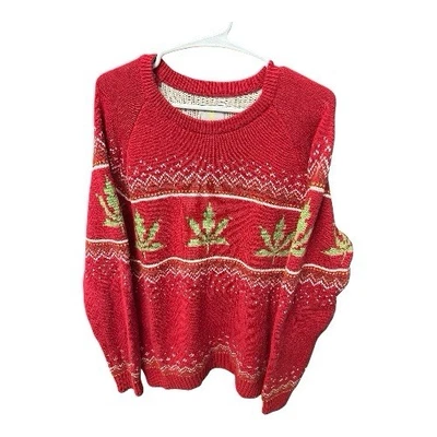 Urban Outfitters Vintage Men’s Holiday Crewneck Sweater Size Large Cozy Retro - Image 1 of 4
