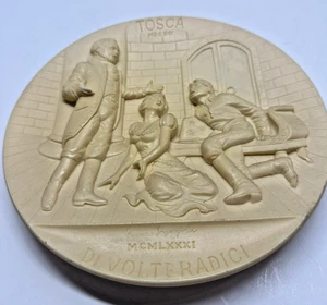 VTG Tosca 1981 Limited Edition Alabaster Relief Plate by Franco Ingariglia OPERA - Picture 1 of 7