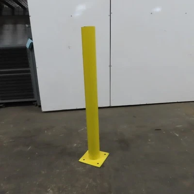 4-1/2" OD x 48" Tall Floor Mount Guard Column Post Safety Yellow - Image 1 of 4