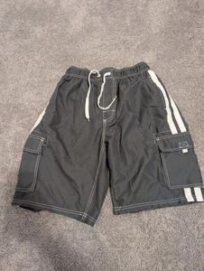 Kanu Surf Cargo Shorts Men's Large Gray Elastic Waist Drawstring Pockets - Picture 1 of 11