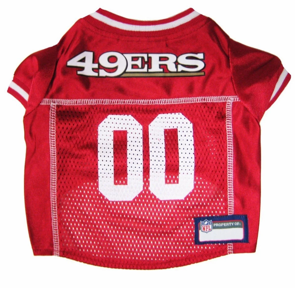 Camiseta Pets First NFL licenciada para cães e gatos San Francisco 49ers tamanho MÉDIO - Imagem 1 de 4