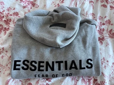 Fear of God Essentials Sudadera con Capucha Gris Pullover Sudadera Para Hombre’s S Ajuste Amplio Foto 1 de 4