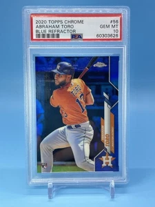Topps Chrome 2020 ~ Abraham Toro ~ RC True Blue Refractor #'d/150 ~ PSA 10 🔥 - Imagen 1 de 20