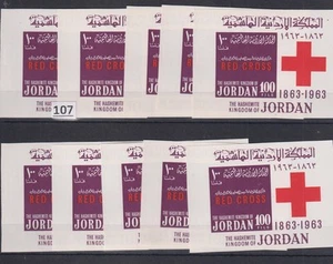 // 10X JORDAN 1963 - MNH - RED CROSS - Imagen 1 de 1