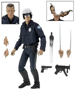 Terminator 2 - T-1000 Motorcycle Cop 7 Inch Action Figure - NECA - Picture 1 of 1