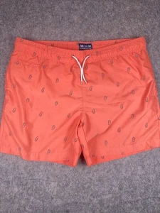 CHARLESTON THREADS Swim Trunks Men's XL Sandle Logos Board Shorts Pockets Salmon - Picture 1 of 6
