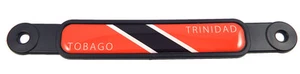 Trinidad and Tobago Flag Emblem Screw On Car License plate Decal badge - Foto 1 di 4