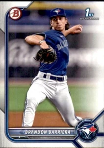 2022 BOWMAN DRAFT PRIMERA BASE PROSPECTO BD21 BRANDON BARRIERA BLUE JAYS - Imagen 1 de 2