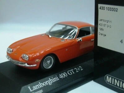 WOW EXTREMELY RARE Lamborghini 400 GT S2 2+2 1967 Orange 1:43 Minichamps-Espada - Image 1 of 3
