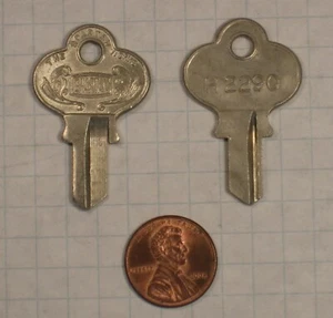 SPARTAN 3-PIN TUMBLER KEY BLANK FOR #2290 PUSH LOCK, SOLID BRASS, NICKEL-PLATED - Picture 1 of 2