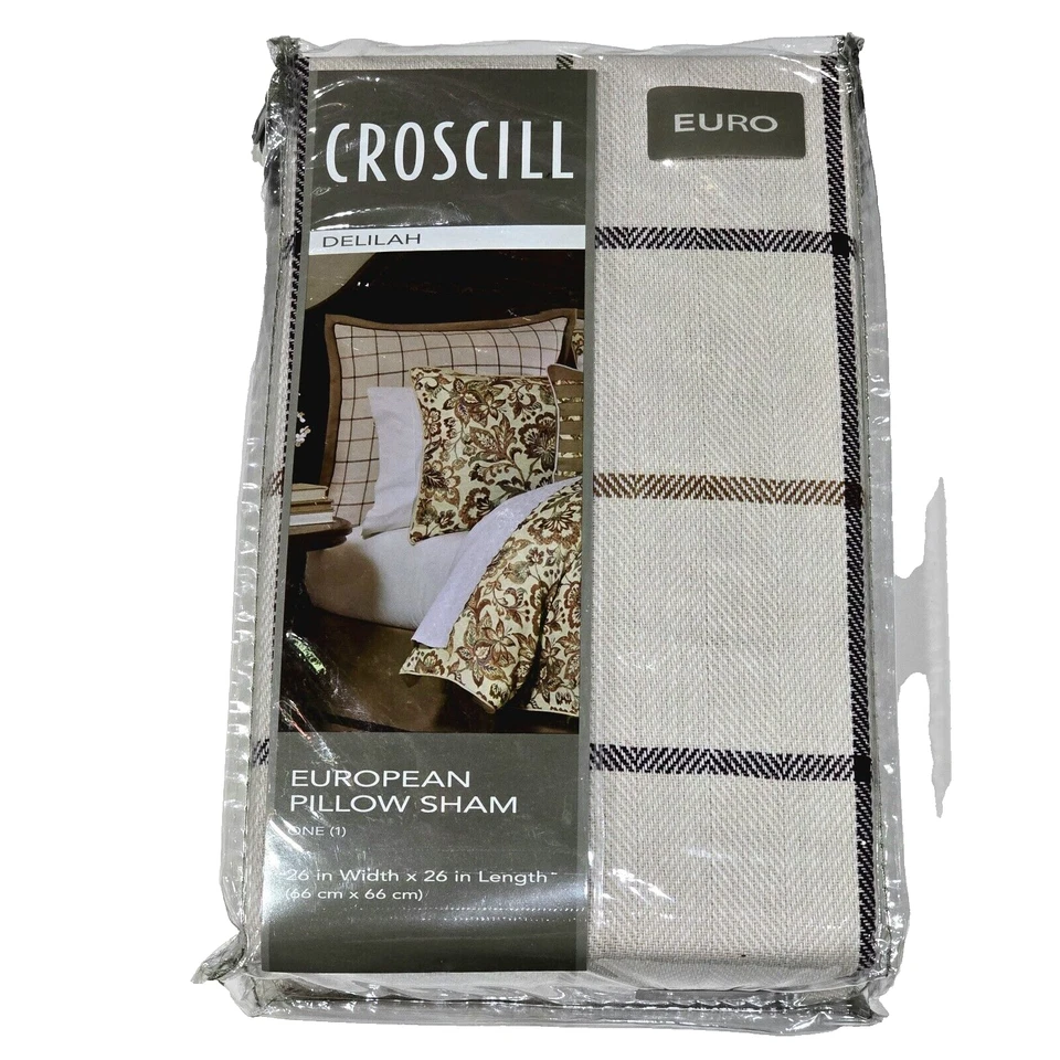 Croscill Delilah Euro European Pillow Sham 26x26in Spice - Image 1 of 1