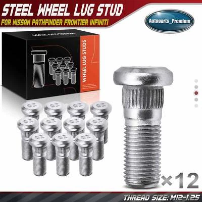12x Perno de rueda delantera M12-1.25 para Nissan Pathfinder Stanza Frontier INFINITI Foto 1 de 4
