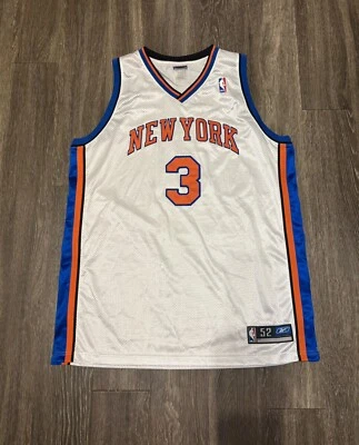 RARE MENS WHITE 52 VINTAGE REEBOK STEPHON MARBURY NEW YORK KNICKS JERSEY NWOT - Image 1 of 4