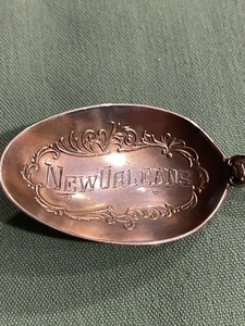 Sterling Antique Etched New Orleans Louisiana Gator Paye-Baker (S177) - Picture 1 of 13