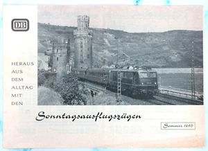 Deutsche Bundesbahn BD Frankfurt - Fahrplan - Sonntagsausflugszüge Sommer 1960 - Bild 1 von 5