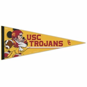 USC TROJANS MICKEY MOUSE PREMIUM QUALITY PENNANT 12"X30" BANNER DISNEY - Picture 1 of 1